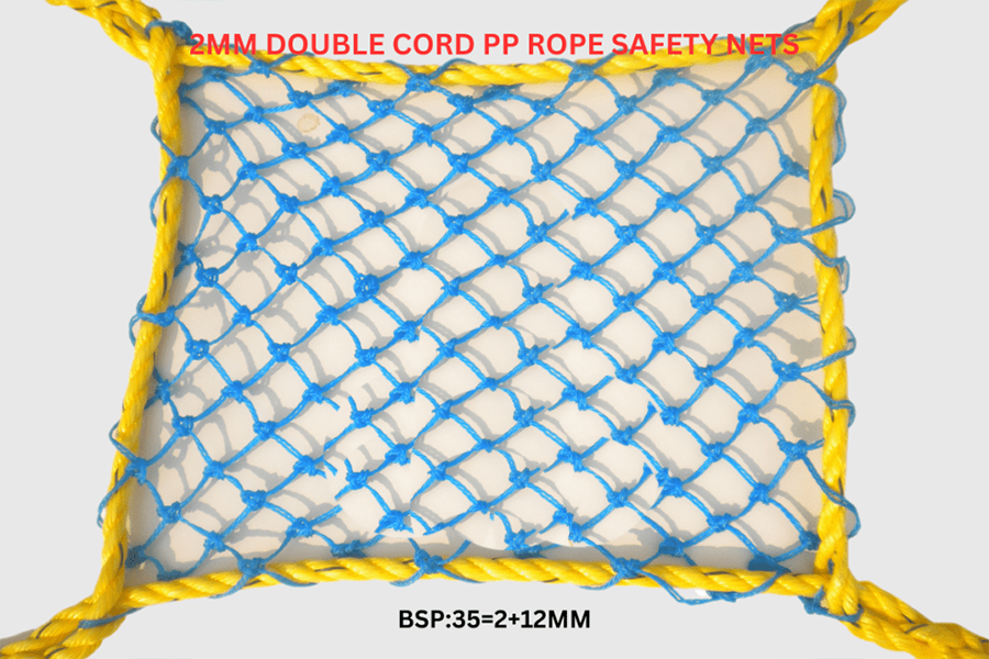 Industrial Safety Nets  2mm Double Cord PP Rope Safety Nets